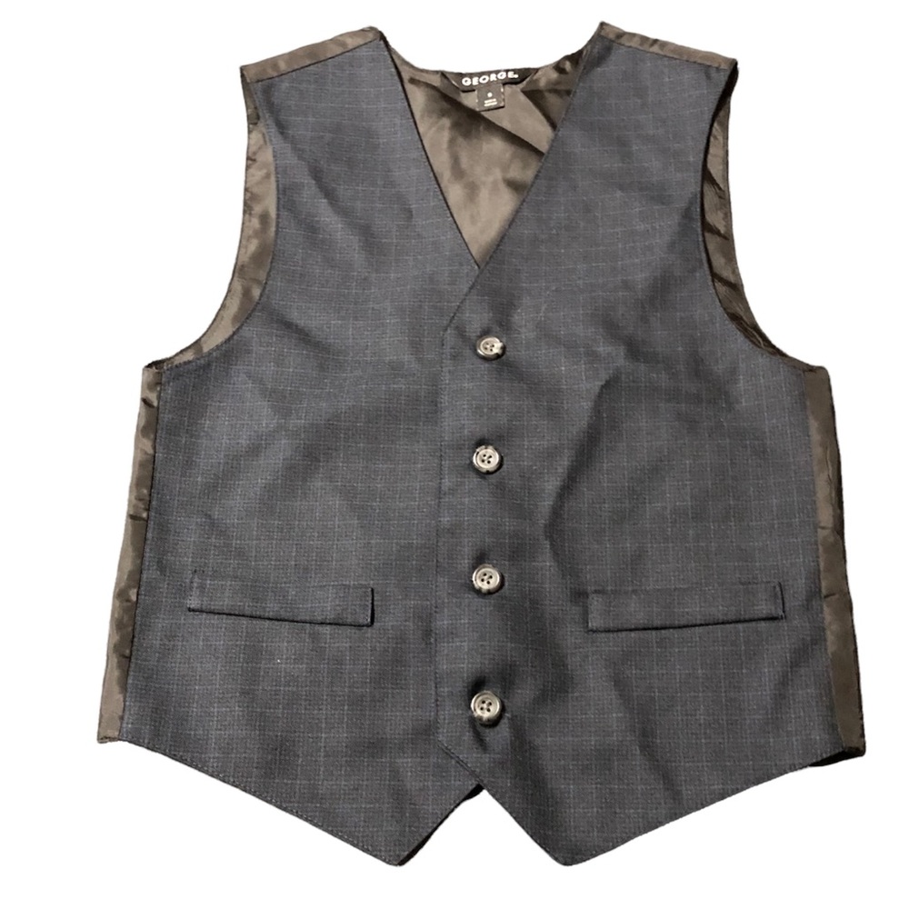 George • Black | Blue Tux Vest